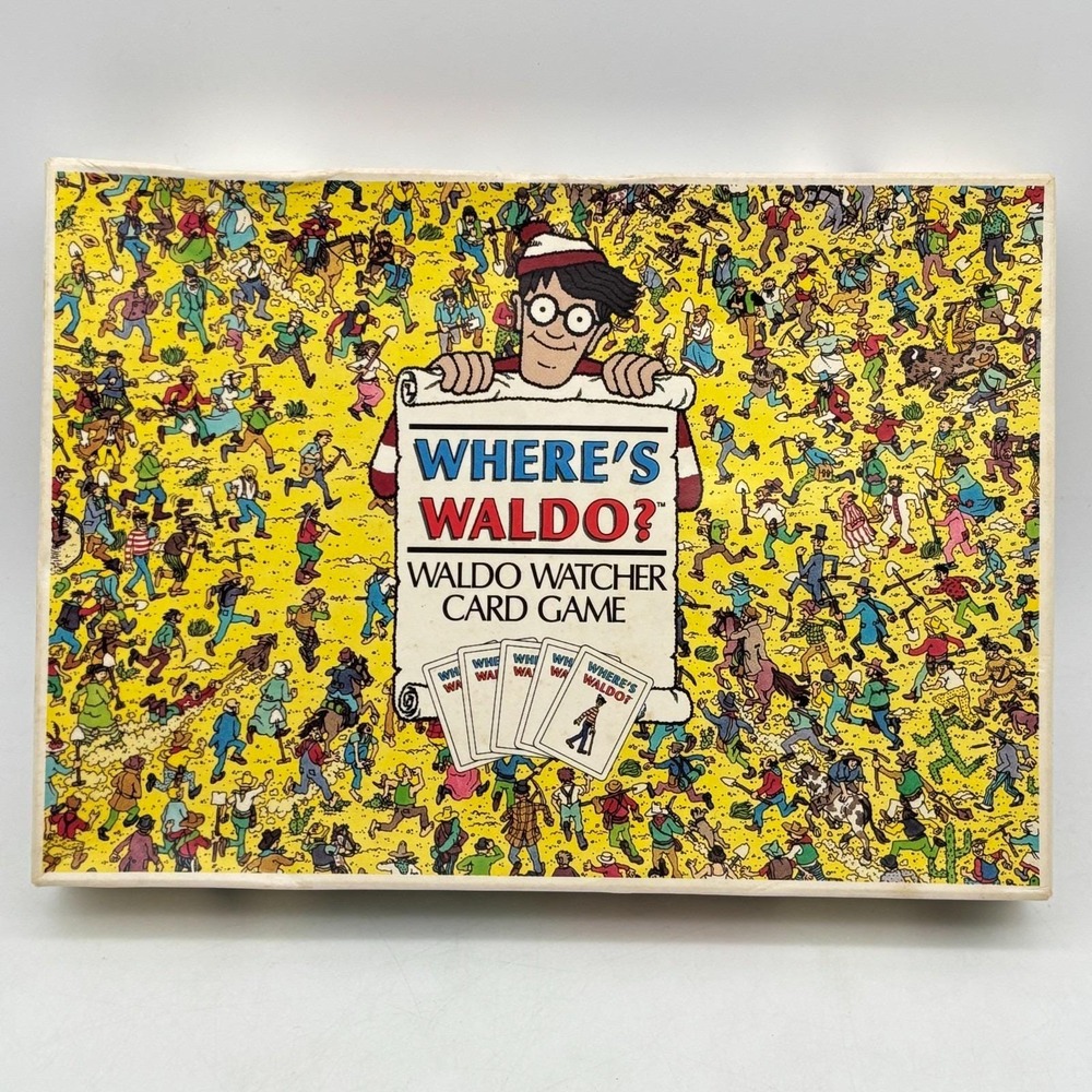 VINTAGE Where's Waldo Watcher Card Game COMPLETE International Games 1991 80s